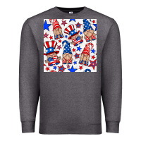 Charcoal Heather 4th of july patriotic gnome seamless pattern Premium Sweatshirt - BundleAndBundleShop