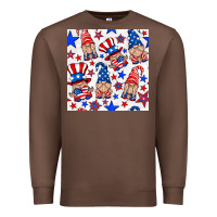 Chestnut 4th of july patriotic gnome seamless pattern Premium Sweatshirt - BundleAndBundleShop