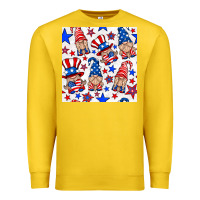 Lemon 4th of july patriotic gnome seamless pattern Premium Sweatshirt - BundleAndBundleShop