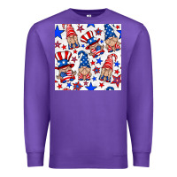 Purple 4th of july patriotic gnome seamless pattern Premium Sweatshirt - BundleAndBundleShop
