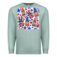 Seafoam 4th of july patriotic gnome seamless pattern Premium Sweatshirt - BundleAndBundleShop