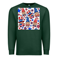 Sports Green 4th of july patriotic gnome seamless pattern Premium Sweatshirt - BundleAndBundleShop