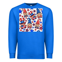 True Royal 4th of july patriotic gnome seamless pattern Premium Sweatshirt - BundleAndBundleShop