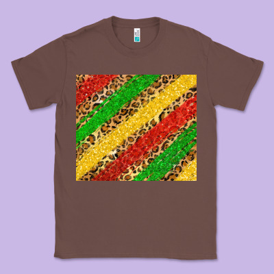 African Colors Leopard Classic Tee Designed By Zillion Design Studio
