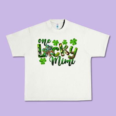St. Patricks Day One Lucky Mimi Urban Heavy Tee Designed By Ranaportraitstore