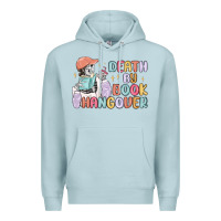 Blue Mist death by book hangover Premium Hoodie - MaliasSmallBusiness
