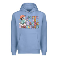 Colony Blue death by book hangover Premium Hoodie - MaliasSmallBusiness