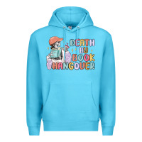 Ocean Blue death by book hangover Premium Hoodie - MaliasSmallBusiness