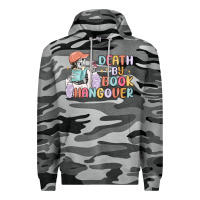 Slate Camo death by book hangover Premium Hoodie - MaliasSmallBusiness