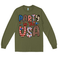 Army Green party in the usa Long Sleeve Tee - Zillion Design Studio