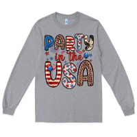 Heather Grey party in the usa Long Sleeve Tee - Zillion Design Studio