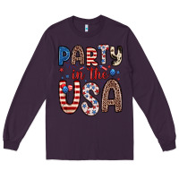 Plum party in the usa Long Sleeve Tee - Zillion Design Studio