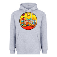 Heather Grey firefighter coasters Heavyweight Hoodie - AdoDesignShop