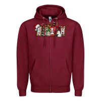 Burgundy Faith Zipper Hoodie - CowhideDigitalArt