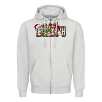 Dove Grey Faith Zipper Hoodie - CowhideDigitalArt