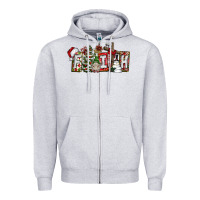 Heather Grey Faith Zipper Hoodie - CowhideDigitalArt