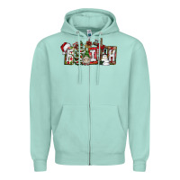 Seafoam Faith Zipper Hoodie - CowhideDigitalArt