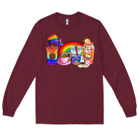Burgundy pride coffee cups Long Sleeve Tee - AdoDesignShop