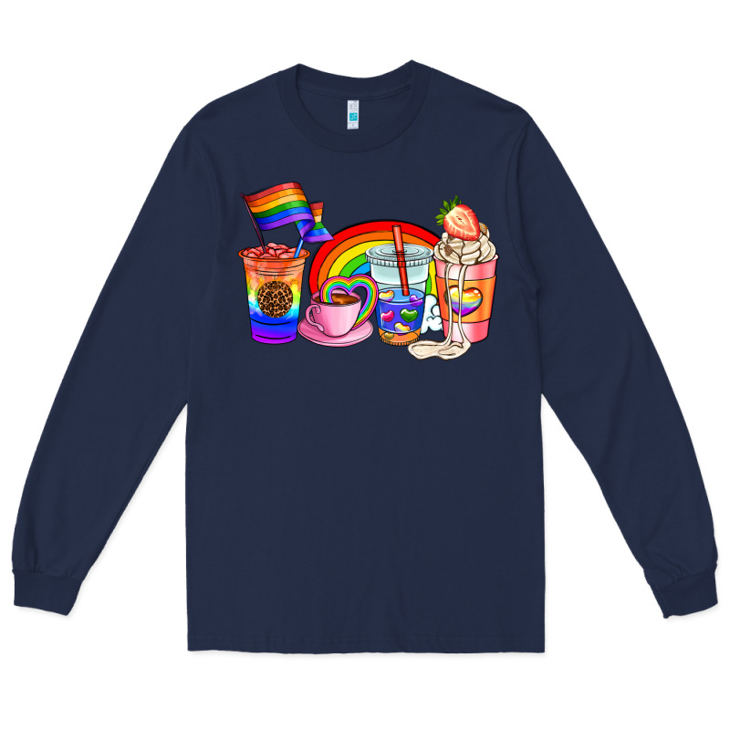 Pride Coffee Cups Long Sleeve Tee by AdoDesignShop | Teevron