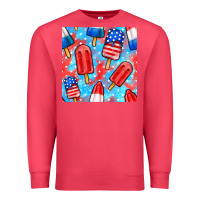 Cardinal 4th of july popsicle seamless pattern Premium Sweatshirt - BundleAndBundleShop