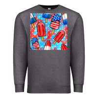 Charcoal Heather 4th of july popsicle seamless pattern Premium Sweatshirt - BundleAndBundleShop