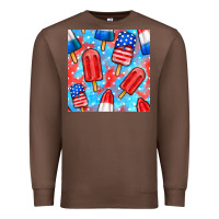 Chestnut 4th of july popsicle seamless pattern Premium Sweatshirt - BundleAndBundleShop