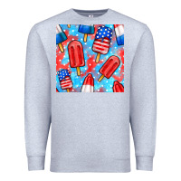 Heather Grey 4th of july popsicle seamless pattern Premium Sweatshirt - BundleAndBundleShop