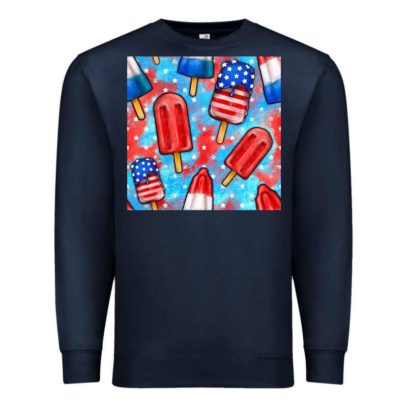 4th Of July Popsicle Seamless Pattern Premium Sweatshirt by BundleAndBundleShop | Teevron