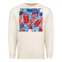 Sandshell 4th of july popsicle seamless pattern Premium Sweatshirt - BundleAndBundleShop