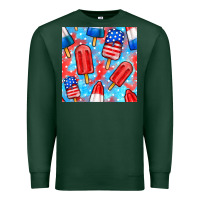 Sports Green 4th of july popsicle seamless pattern Premium Sweatshirt - BundleAndBundleShop