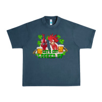 Midnight Navy st. patricks day roosters lets get lucked up Urban Heavy Tee - RanaPortraitStore