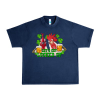 St. Patricks Day Roosters Lets Get Lucked Up Urban Heavy Tee | Teevron