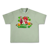 Oil Green st. patricks day roosters lets get lucked up Urban Heavy Tee - RanaPortraitStore