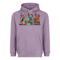 Lavender leopard cowhide turquoise cactus bunny's Heavyweight Hoodie - JahusDesignShop
