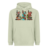Matcha leopard cowhide turquoise cactus bunny's Heavyweight Hoodie - JahusDesignShop