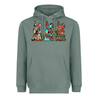 Sage leopard cowhide turquoise cactus bunny's Heavyweight Hoodie - JahusDesignShop