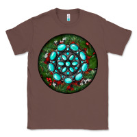 Chestnut Christmas Round Turquoise Gemstone Classic Tee - RanaPortraitStore