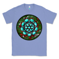 Colony Blue Christmas Round Turquoise Gemstone Classic Tee - RanaPortraitStore