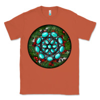 Copper Christmas Round Turquoise Gemstone Classic Tee - RanaPortraitStore