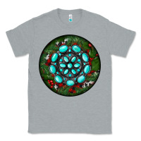Heather Grey Christmas Round Turquoise Gemstone Classic Tee - RanaPortraitStore