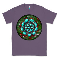 Lavender Christmas Round Turquoise Gemstone Classic Tee - RanaPortraitStore