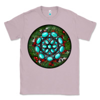Lilac Christmas Round Turquoise Gemstone Classic Tee - RanaPortraitStore