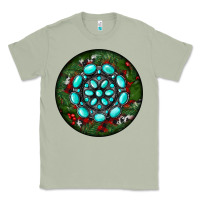 Matcha Christmas Round Turquoise Gemstone Classic Tee - RanaPortraitStore
