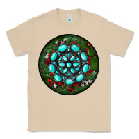 Mushroom Christmas Round Turquoise Gemstone Classic Tee - RanaPortraitStore