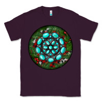 Plum Christmas Round Turquoise Gemstone Classic Tee - RanaPortraitStore