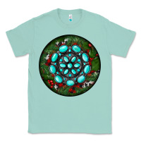 Seafoam Christmas Round Turquoise Gemstone Classic Tee - RanaPortraitStore