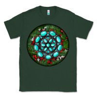Sports Green Christmas Round Turquoise Gemstone Classic Tee - RanaPortraitStore