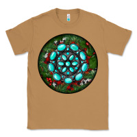 Toasted Coconut Christmas Round Turquoise Gemstone Classic Tee - RanaPortraitStore
