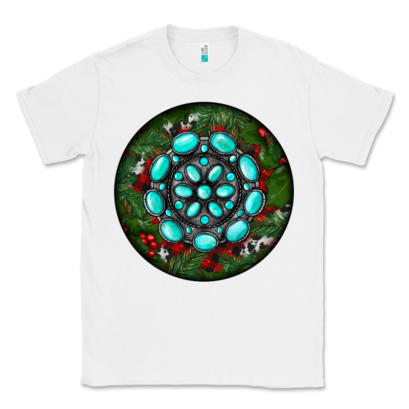 Christmas Round Turquoise Gemstone Classic Tee by RanaPortraitStore | Teevron