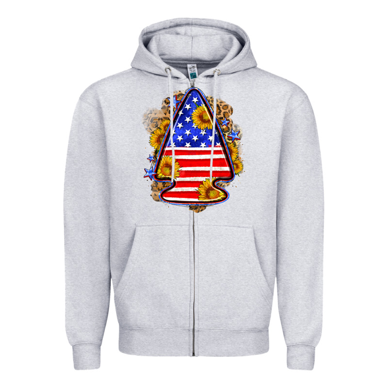 American Flag Arrowhead Zipper Hoodie by Neo Western | Teevron